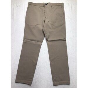 THEORY Zaine Pants Men 36 x29 Khaki Tan Neoteric Twill Golf Performance Chino